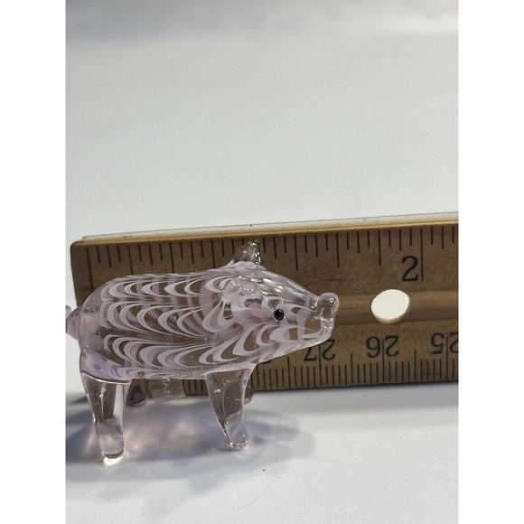 Set of 3 Lenox Art Glass Piggy Pigs Figurine - Picture 4 of 14